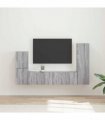 vidaXL TV Cabinet Set 4 pcs 30 x 31 x 100 cm Grey Sonoma