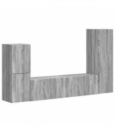 vidaXL TV Cabinet Set 4 pcs 30 x 31 x 100 cm Grey Sonoma