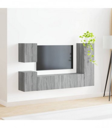 vidaXL TV Cabinet Set 4 pcs 30 x 31 x 100 cm Grey Sonoma