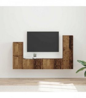 vidaXL TV Cabinet Set 4 pcs 30 x 31 x 100 cm Old Wood
