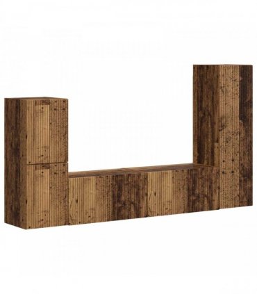 vidaXL TV Cabinet Set 4 pcs 30 x 31 x 100 cm Old Wood