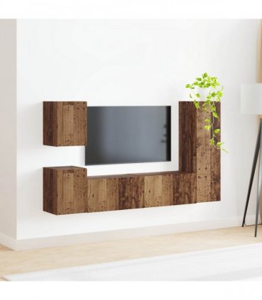 vidaXL TV Cabinet Set 4 pcs 30 x 31 x 100 cm Old Wood