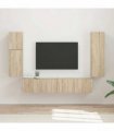 vidaXL TV Cabinet Set 4 pcs Sonoma Oak Engineered Wood