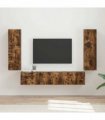 vidaXL TV Cabinet Set 4 pcs Smoked Oak Engineered Wood