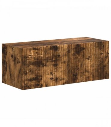 vidaXL TV Cabinet Set 4 pcs Smoked Oak Engineered Wood