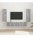 vidaXL TV Cabinet Set 4 pcs Grey Sonoma Engineered Wood