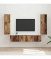 vidaXL TV Cabinet Set 4 pcs Old Wood Engineered Wood