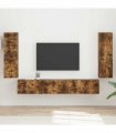 vidaXL TV Cabinet Set 4 pcs Smoked Oak Engineered Wood