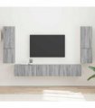 vidaXL TV Cabinet Set 4 pcs Grey Sonoma Engineered Wood