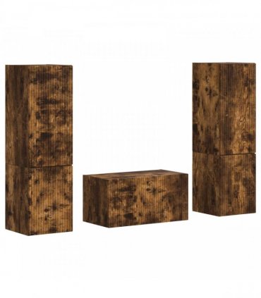 vidaXL TV Cabinet Set 5 pcs Smoked Oak