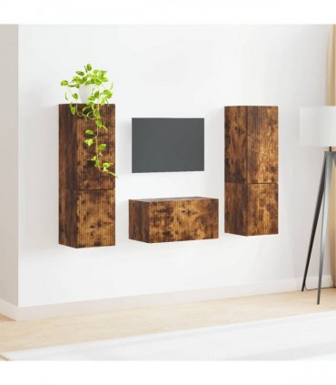 vidaXL TV Cabinet Set 5 pcs Smoked Oak