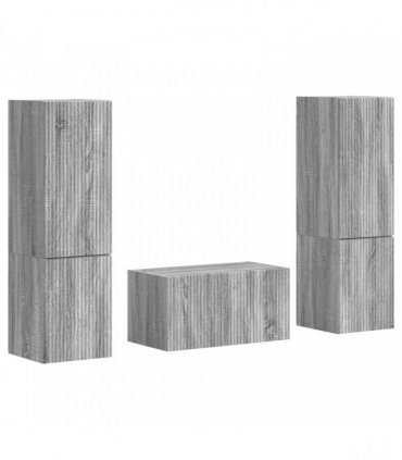 vidaXL TV Cabinet Set 5 pcs Grey Sonoma Engineered Wood