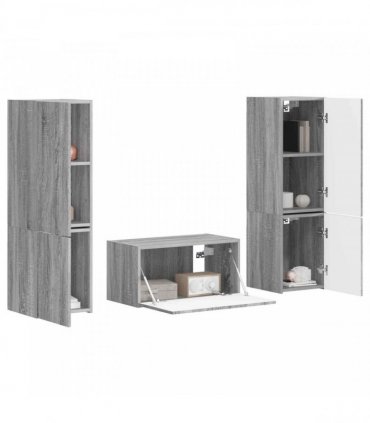 vidaXL TV Cabinet Set 5 pcs Grey Sonoma Engineered Wood