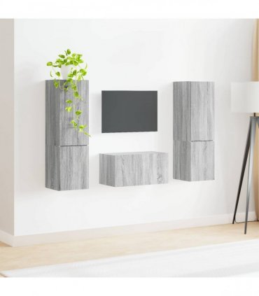 vidaXL TV Cabinet Set 5 pcs Grey Sonoma Engineered Wood