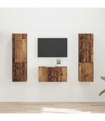 vidaXL TV Cabinet Set 5 pcs Old Wood Engineered Wood