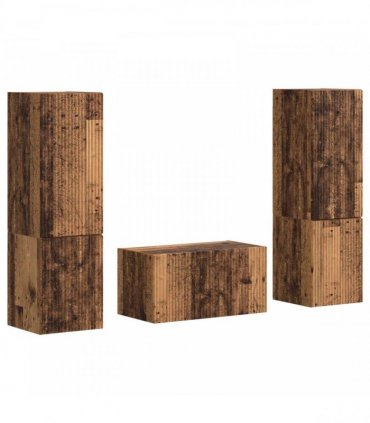 vidaXL TV Cabinet Set 5 pcs Old Wood Engineered Wood