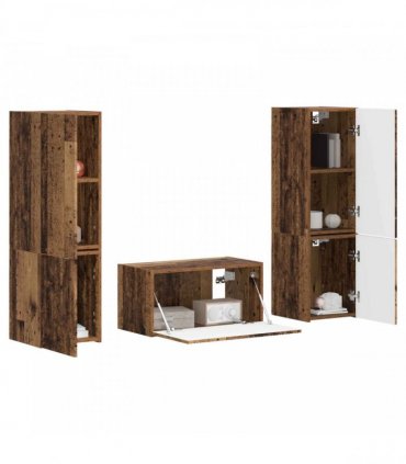 vidaXL TV Cabinet Set 5 pcs Old Wood Engineered Wood