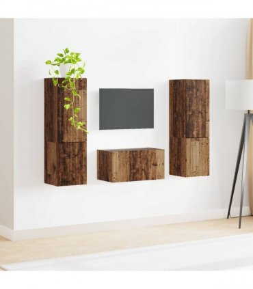 vidaXL TV Cabinet Set 5 pcs Old Wood Engineered Wood