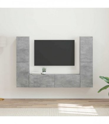 vidaXL TV Cabinet Set 6 pcs 31 x 30 x 60 cm Concrete Grey