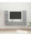 vidaXL TV Cabinet Set 6 pcs 31 x 30 x 60 cm Concrete Grey