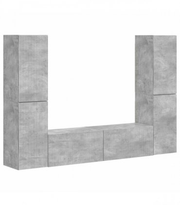 vidaXL TV Cabinet Set 6 pcs 31 x 30 x 60 cm Concrete Grey