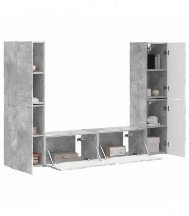 vidaXL TV Cabinet Set 6 pcs 31 x 30 x 60 cm Concrete Grey