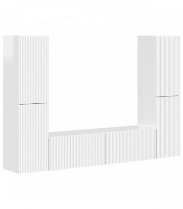vidaXL TV Cabinet Set 6 pcs 31 x 30 x 60 cm High Gloss White