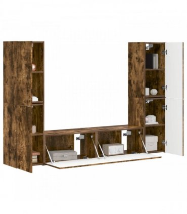 vidaXL TV Cabinet Set 6 pcs 31 x 30 x 60 cm Smoked Oak
