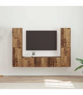 vidaXL TV Cabinet Set 6 pcs 31 x 30 x 60 cm Old Wood