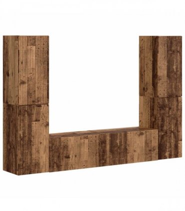 vidaXL TV Cabinet Set 6 pcs 31 x 30 x 60 cm Old Wood
