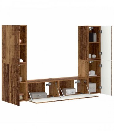 vidaXL TV Cabinet Set 6 pcs 31 x 30 x 60 cm Old Wood