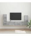 vidaXL TV Cabinet Set 4 pcs Concrete Grey Engineered Wood