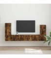 vidaXL TV Cabinet Set 4 pcs Smoked Oak Engineered Wood