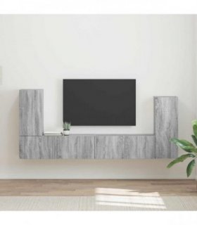 vidaXL TV Cabinet Set 4 pcs Grey Sonoma Engineered Wood