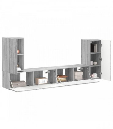 vidaXL TV Cabinet Set 4 pcs Grey Sonoma Engineered Wood