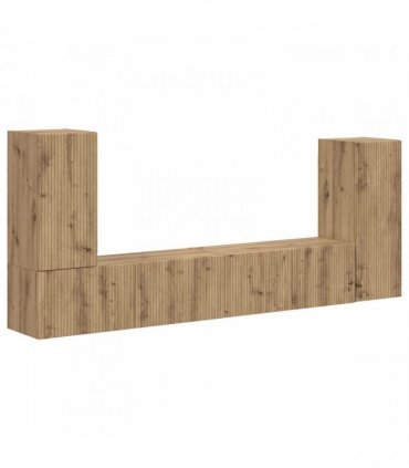vidaXL TV Cabinet Set 4 pcs Artisan Oak Engineered Wood