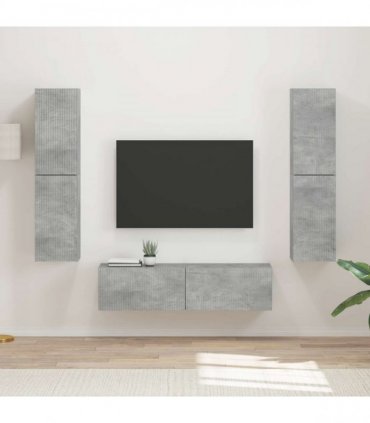vidaXL TV Cabinet Set 6 pcs 31 x 30 x 60 cm Concrete Grey