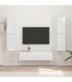 vidaXL TV Cabinet Set 6 pcs 31 x 30 x 60 cm High Gloss White