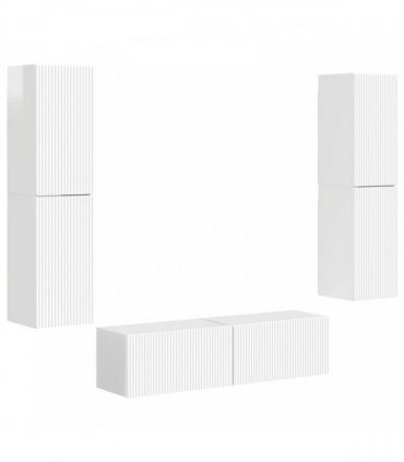 vidaXL TV Cabinet Set 6 pcs 31 x 30 x 60 cm High Gloss White