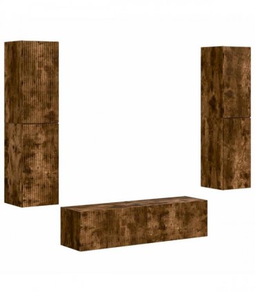 vidaXL TV Cabinet Set 6 pcs 31 x 30 x 60 cm Smoked Oak