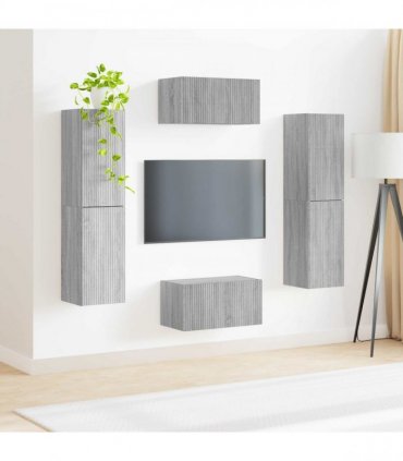 vidaXL TV Cabinet Set 6 pcs 31 x 30 x 60 cm Grey Sonoma