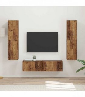 vidaXL TV Cabinet Set 6 pcs 31 x 30 x 60 cm Old Wood