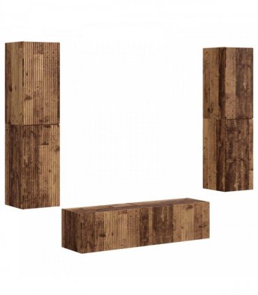 vidaXL TV Cabinet Set 6 pcs 31 x 30 x 60 cm Old Wood