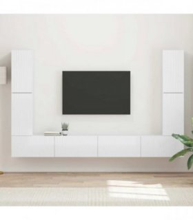 vidaXL TV Cabinet Set 8 pcs 31 x 30 x 60 cm High Gloss White
