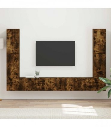vidaXL TV Cabinet Set 8 pcs 31 x 30 x 60 cm Smoked Oak