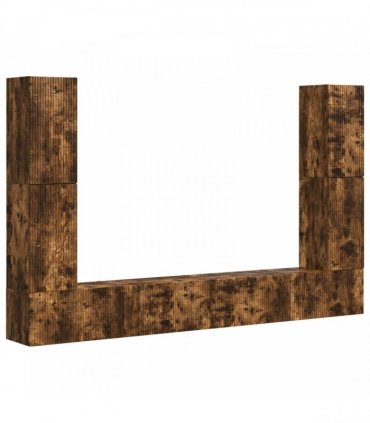 vidaXL TV Cabinet Set 8 pcs 31 x 30 x 60 cm Smoked Oak