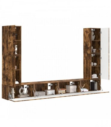 vidaXL TV Cabinet Set 8 pcs 31 x 30 x 60 cm Smoked Oak