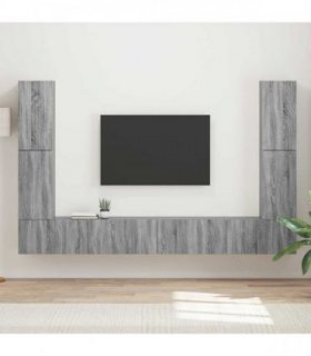 vidaXL TV Cabinet Set 8 pcs 31 x 30 x 60 cm Grey Sonoma