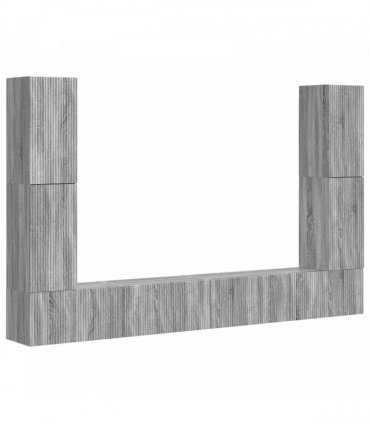 vidaXL TV Cabinet Set 8 pcs 31 x 30 x 60 cm Grey Sonoma
