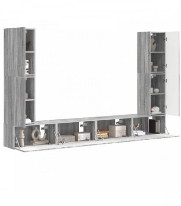 vidaXL TV Cabinet Set 8 pcs 31 x 30 x 60 cm Grey Sonoma